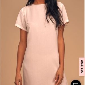 Shift and Shout Blush Pink Shift Dress from Lulus